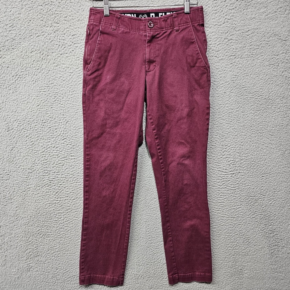 Dixxon Pants Mens 30x32 Burgundy D Flex Stretch Chino Straight Leg Workwear